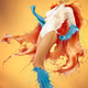 Image for article titled Famous superheroines wearing suits made of liquid paint look really cool